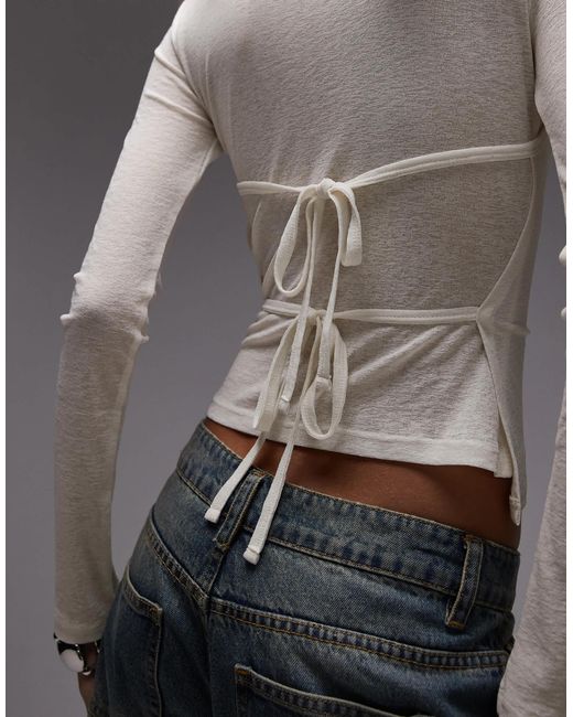 ASOS Gray Double Layer Sheer Top