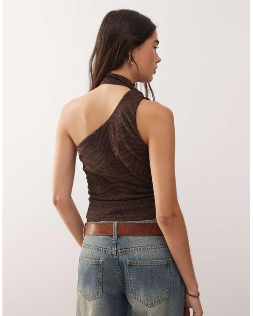 Reclaimed Vintage Multicolor One Shoulder Scarf Top