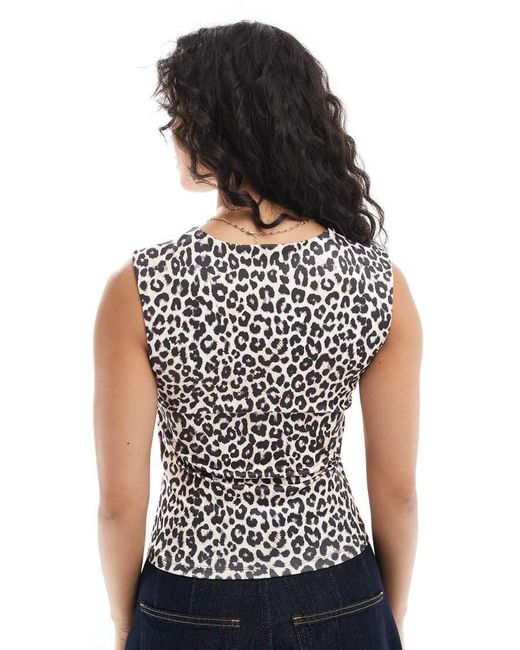 Vero Moda White Square Neck Singlet Top
