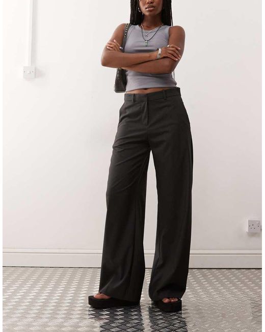 Weekday White Wide Leg Tailored Pants
