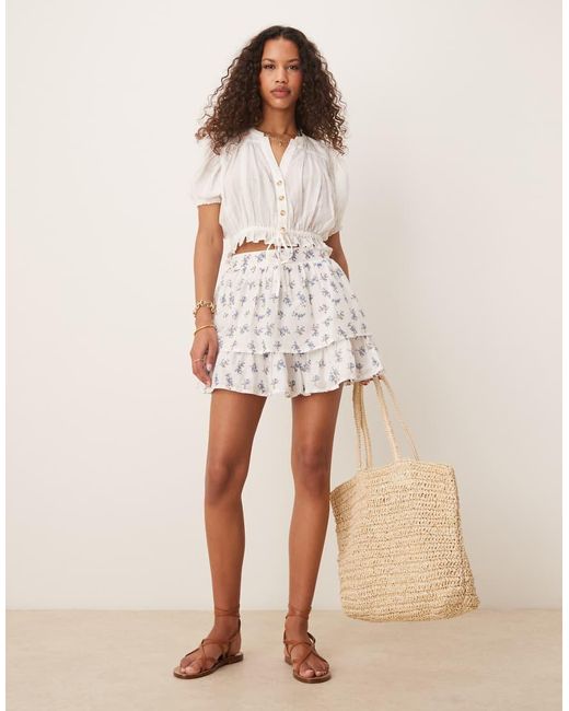 ASOS Natural Rara Skirt