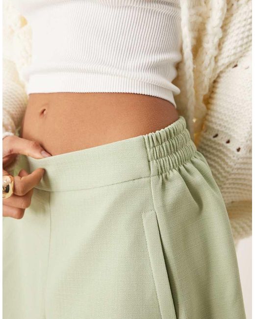 ASOS Elegante Boxershort Met Linnenlook in het Natural