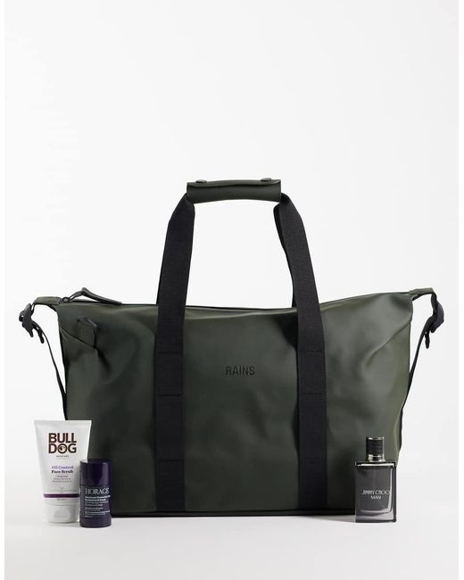 Rains Black 14220 Hilo Waterproof Small Weekend Duffel Bag for men