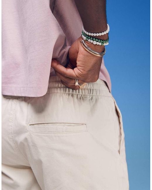 Pantalones Cortos De Corte Estándar Olsen De - Neutro Weekday de hombre de color White