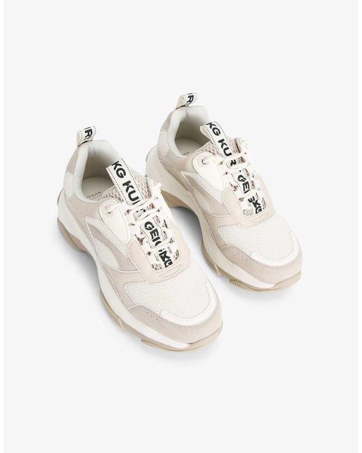 KG by Kurt Geiger White Lila Lace Up Trainers