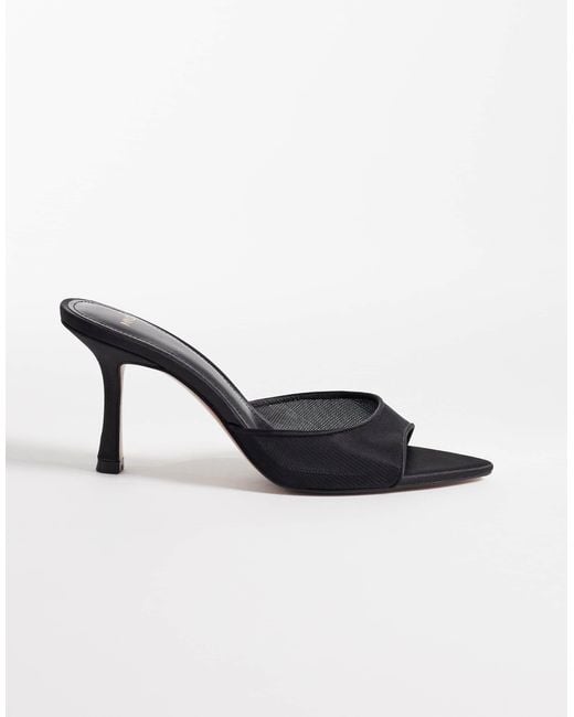Mules en tulle Mango en coloris Black