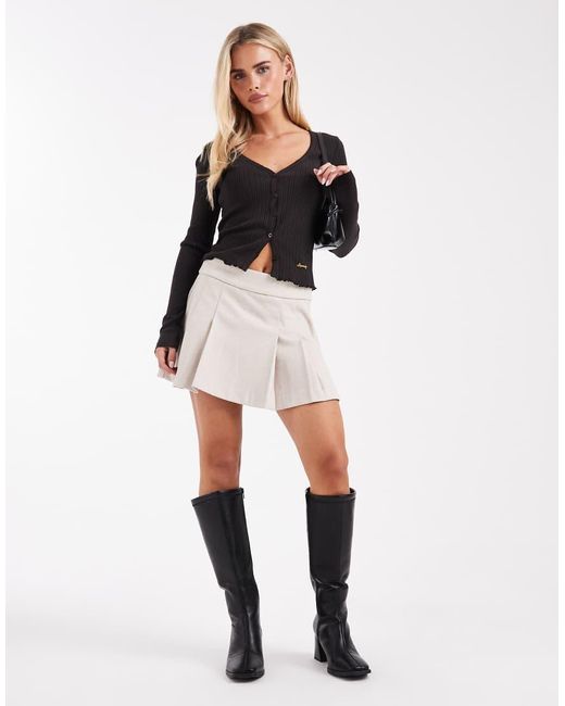 Vero Moda Geplooide Minirok in het Black
