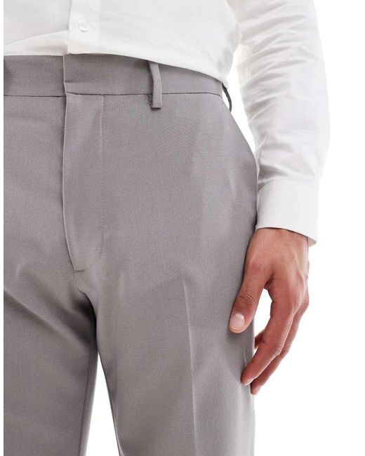 ASOS Gray Straight Suit Pants for men