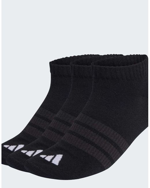 Adidas Originals Black Thin&Light Essentials Low Cut Socks 3 Pair Pack