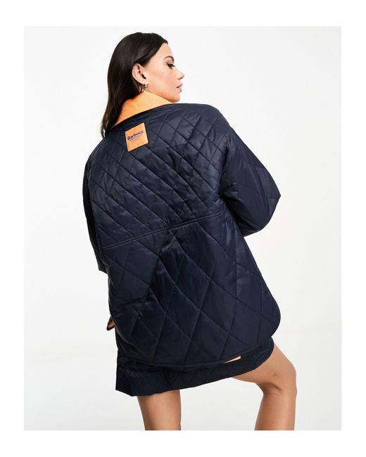 Barbour X Asos Exclusive Quilted Jacket in Blue Lyst UK