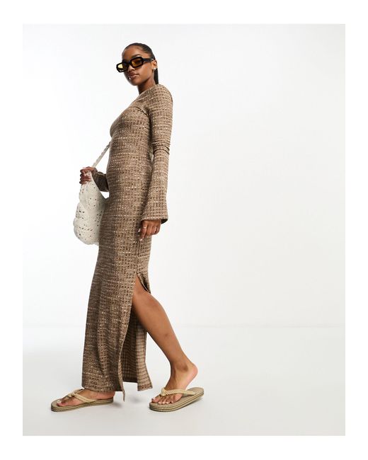 Vero Moda Knitted Scoop Back Maxi Dress in White Lyst Australia