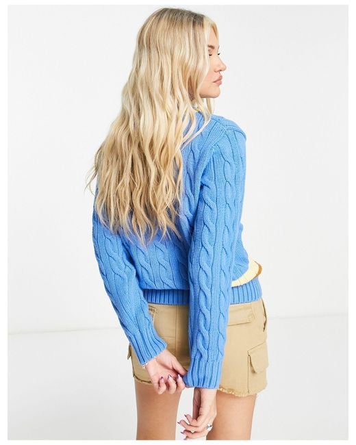 Lacoste Cricket Jumper in Blue Lyst
