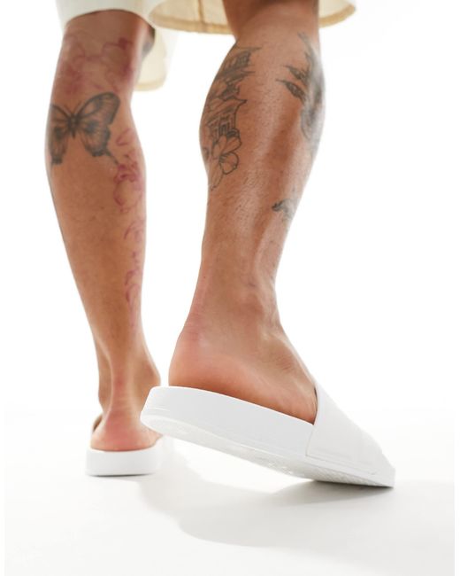 ASOS White Sliders for men