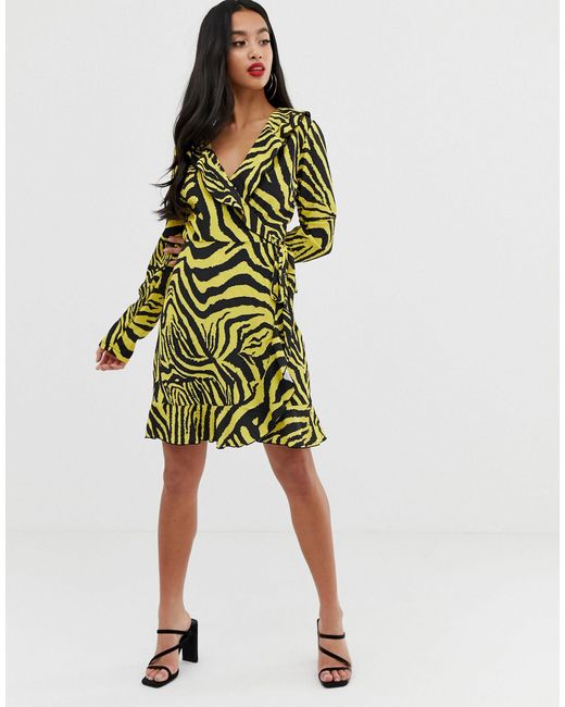 ruffle wrap tea dress