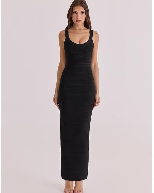 House Of Cb Blue The Og Bandage Maxi Dress
