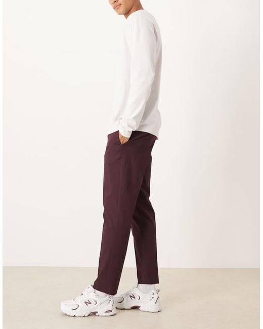 ASOS Red Smart Tape Trousers for men
