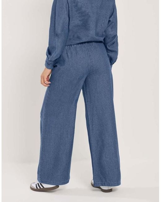 PixieGirl Blue Petite Pull-On Wide Leg Jeans