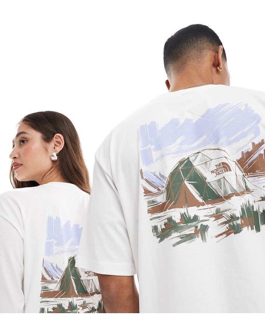 The North Face White Dome Tent Backprint Oversized T-Shirt
