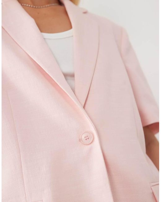 ASOS Pink Shortsleeve Blazer