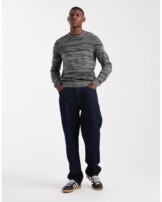 Only & Sons – gestreifter strickpullover in Blue für Herren