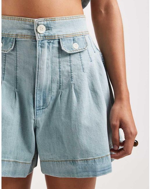 Wrangler Blue Denim Mini Shorts
