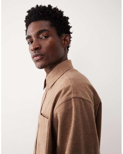 ASOS COLLECTIVE Blue Oversized Wool Blend for men