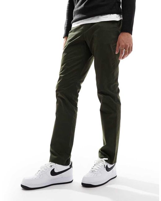 Paul Smith Black Tapered Chino Trousers With Patch Logo for men