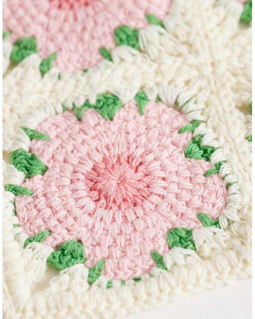 Glamorous Natural Crochet Headscarf