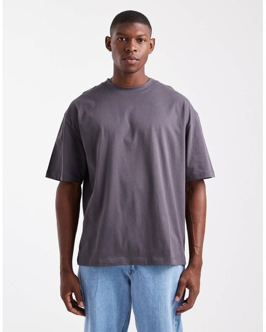 ASOS Purple Essentials Oversized T-shirt for men