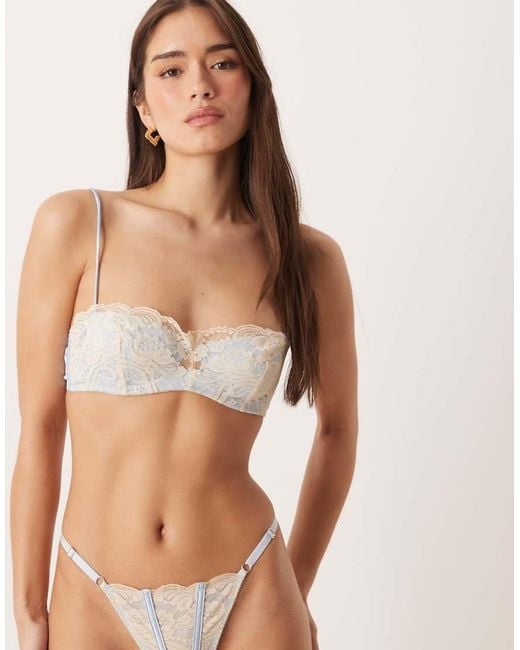 KAT THE LABEL Natural Frida Bridal Underwire Bandeau Bra