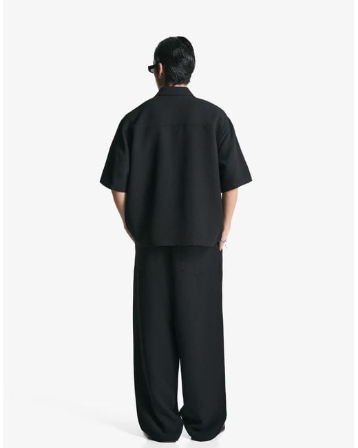 Pantaloni Super Ampi Sartoriali Neri di Bershka in Blue da Uomo