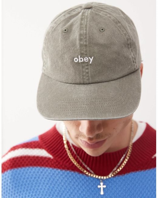 Obey – lowercase – 6-panel-kappe in White für Herren