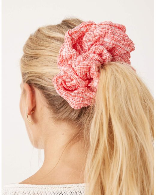 ASOS Pink Bubble Textu Scrunchie