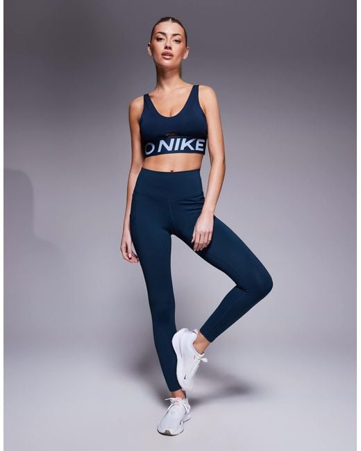 nike one leggings blue