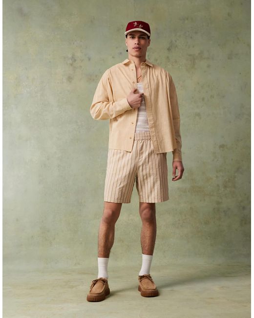 ASOS Green Volume Oversized Shirt With Concealed Buttons for men