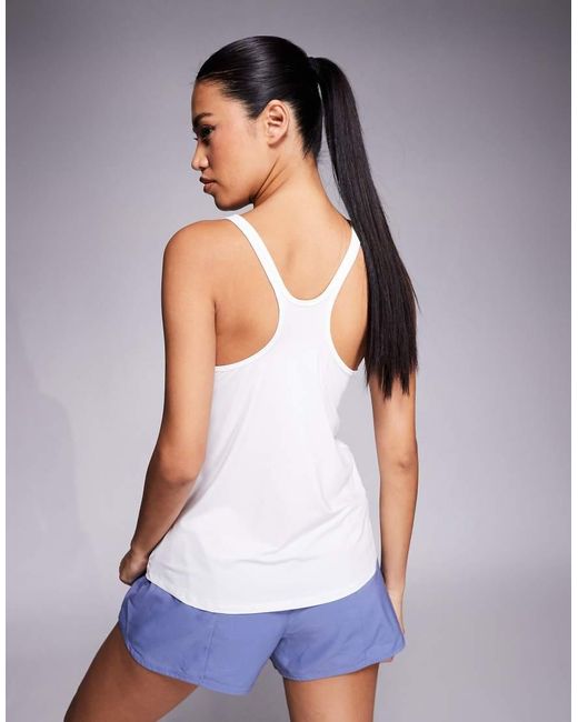 Nike White Nike One Training Dri-Fit Strappy Vest