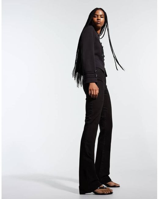 Bershka Black Flared Jeans