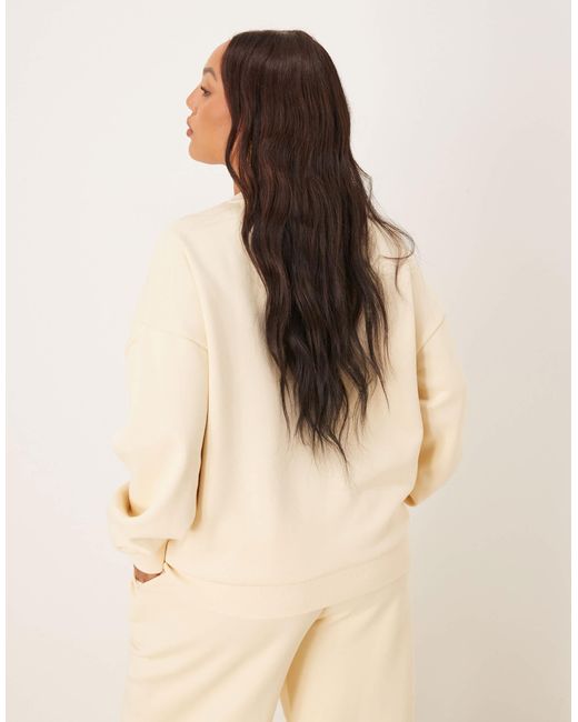 ASOS Natural Asos Design Curve Ultimate Oversized Brushback Sweatshirt