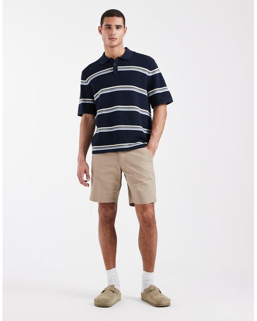 Brave Soul Blue Chino Shorts for men
