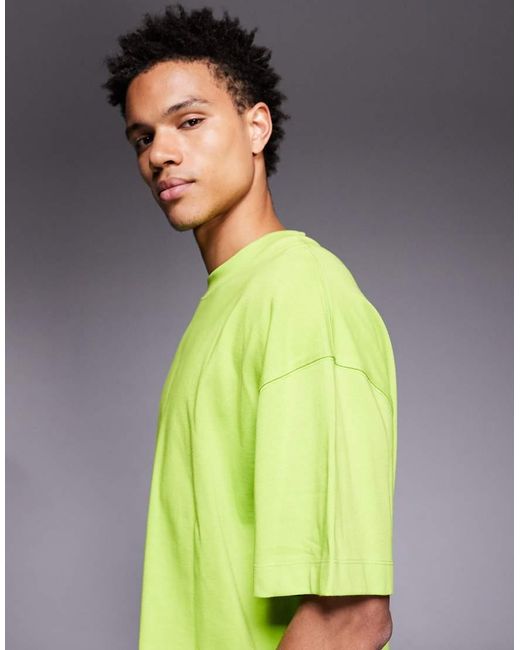 4505 Green Icon Boxy Oversized Heavyweight Cotton T-shirt With Quick Dry Finish for men