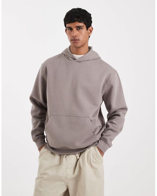 ASOS – basic-kapuzenpullover in Gray für Herren