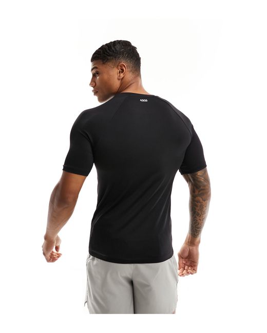 ASOS 4505 Icon Muscle Fit Training T-shirt With Quick Dry in Black for Men