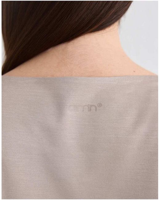 Aim'n Gray Dark Clay Luminous Draped Short Sleeve