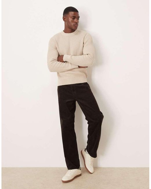 SELECTED Natural Knitted Jumper for men