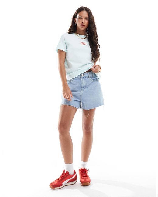 Calvin Klein White Central Script Logo T-shirt