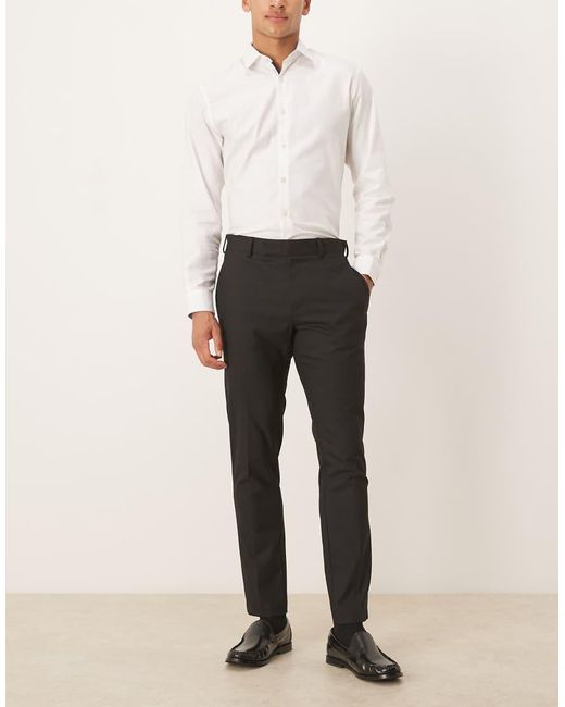 Pantalones De Vestir Negros De Corte Pitillo De ASOS de hombre de color Black