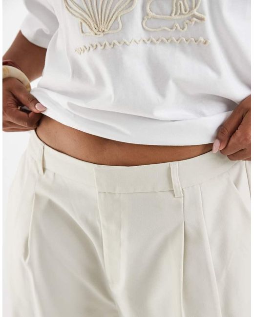 ASOS White Curve Tailored Utility Barrel Pants