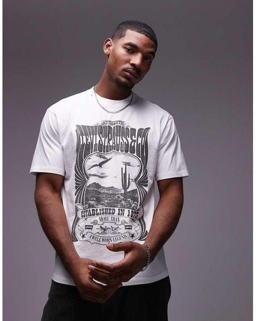 Levi's Gray Vintage Relaxed Fit Concert Poster Print T-shirt for men