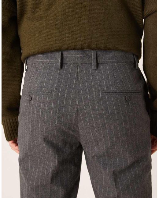 Mango Natural Tapered Pin Stripe Trouser for men