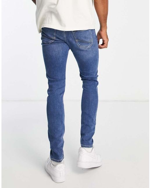 Vaqueros De Corte Pitillo Con Desgastado Malone De -Azul Lee Jeans de hombre de color Blue